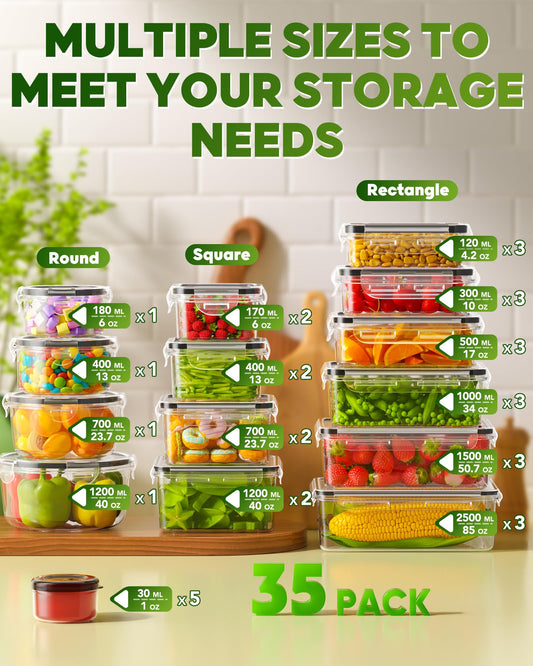 KEMETHY assortiment de contenants de différentes tailles pour préparer repas