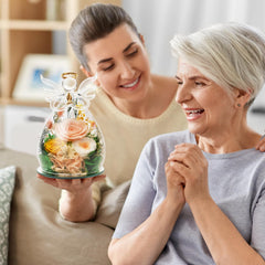 kemiputi figurine d'ange aux ailes dorées apportant élégance et symbole