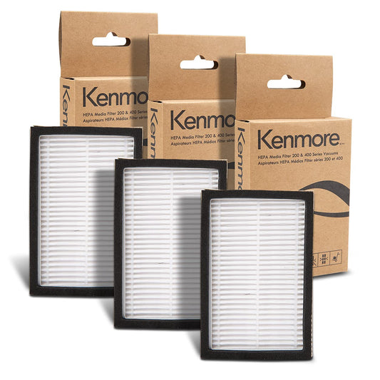 Kenmore emballage du lot K3040 montrant trois filtres et informations de compatibilité