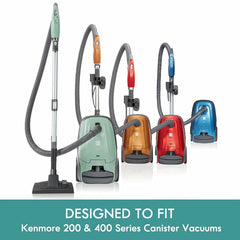 Kenmore filtre K3040 installé dans un aspirateur canister démontrant performance d'échappement