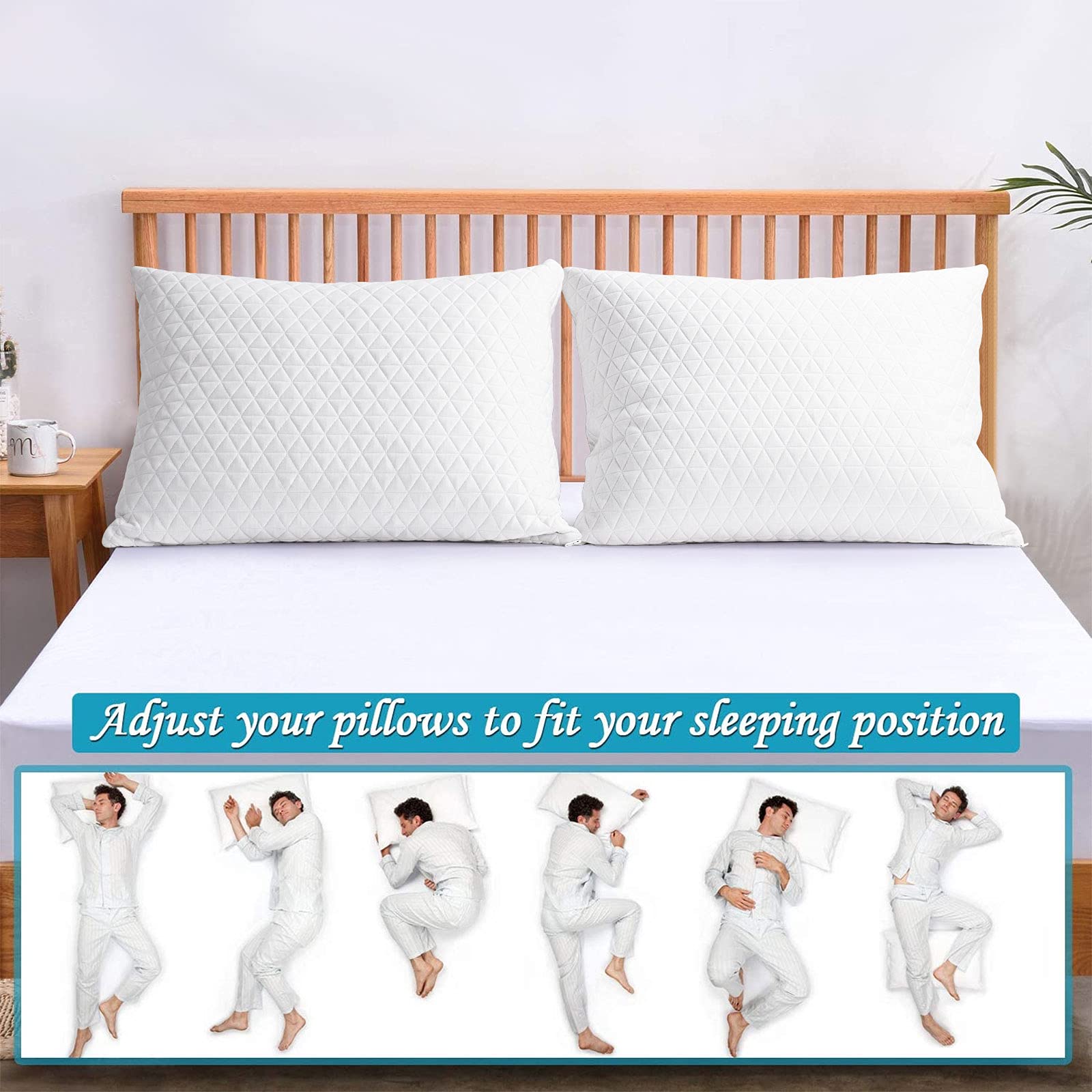 KEYOOHOME oreillers posés sur lit, mise en scène confort et style