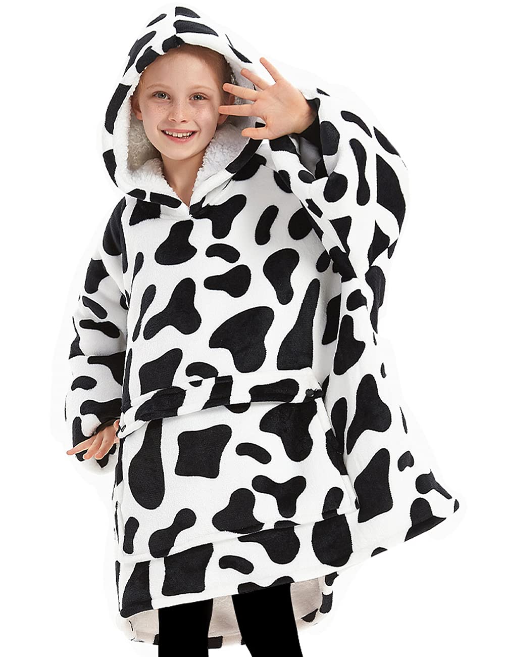 KFUBUO capuche vache vue de face chaude et confortable