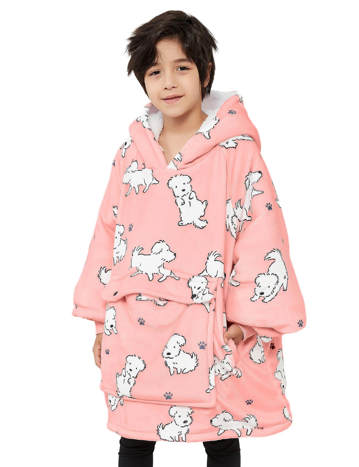 KFUBUO vue avant du poncho enfant montrant confort et style