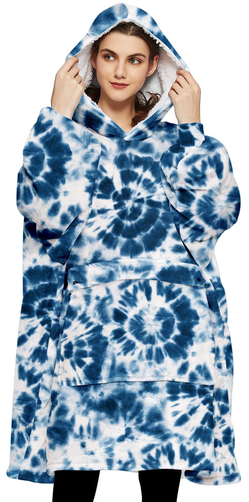 KFUBUO devant du sweat navy tie dye montrant confort et style
