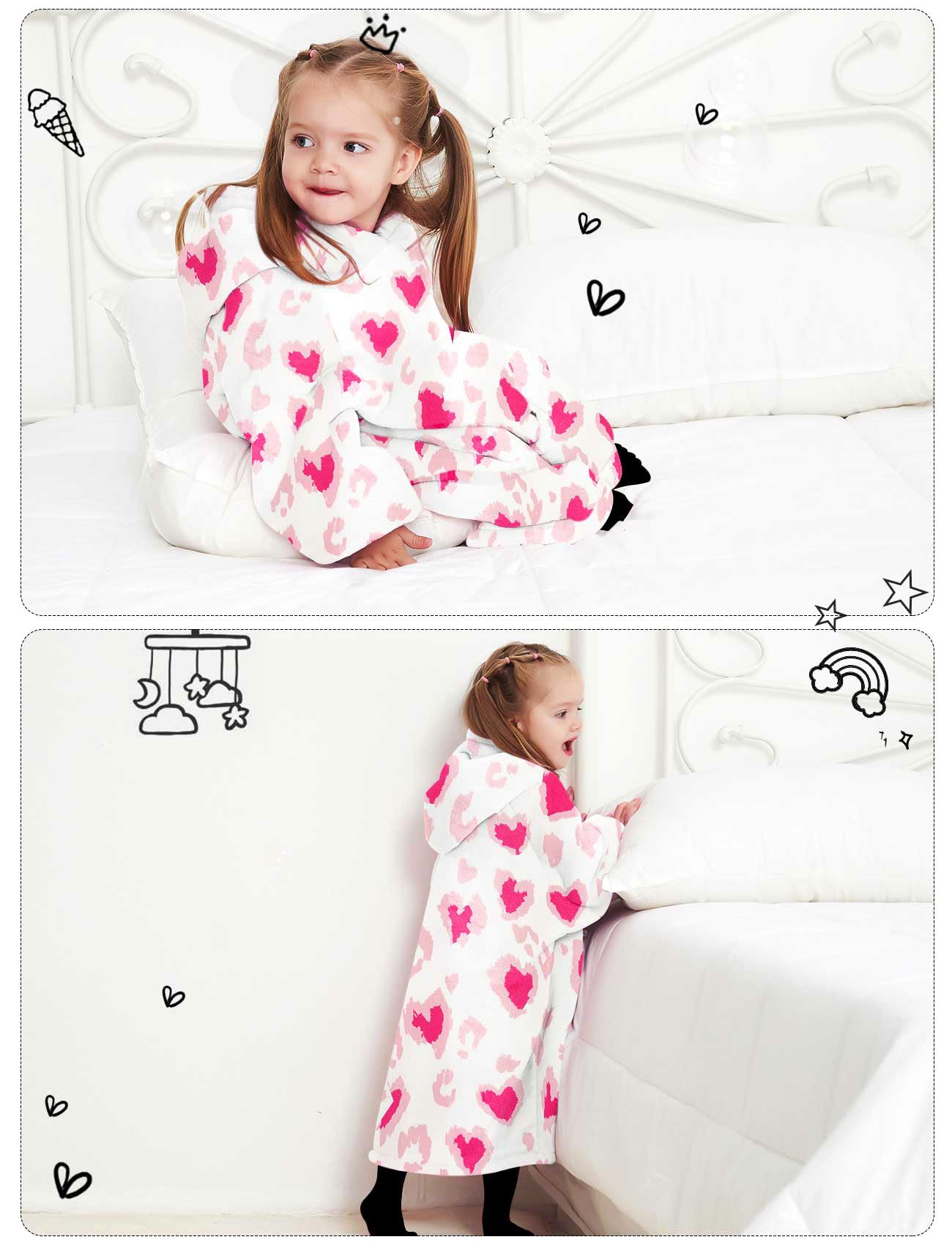 KFUBUO comparaison taille montrant ajustement un size pour 2-6 ans