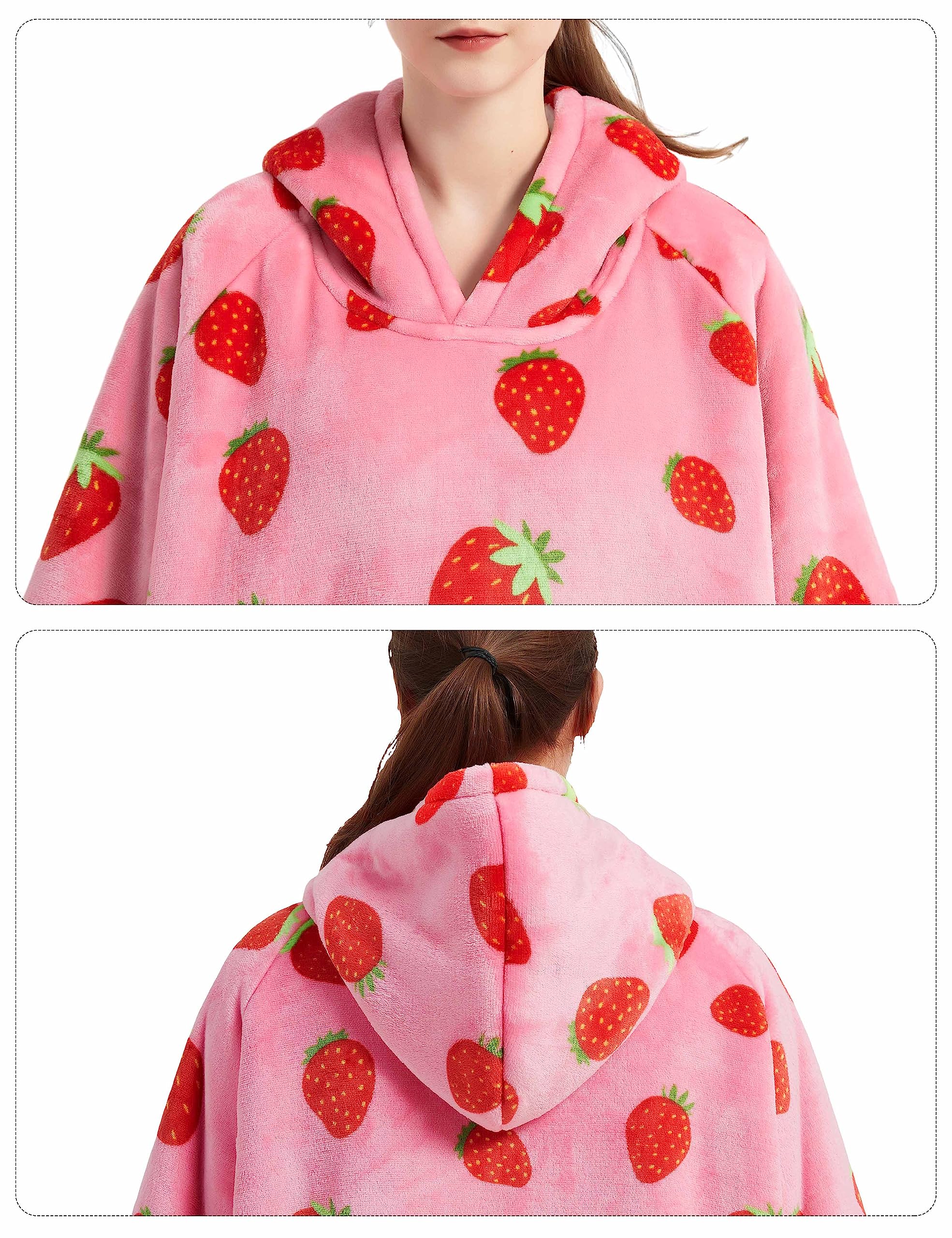 KFUBUO motif fraise affiché globalement, style chaleureux et fun