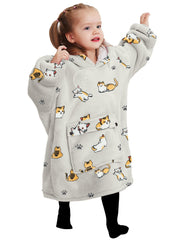 KFUBUO vue de face du pull-couverture montrant confort et chaleur