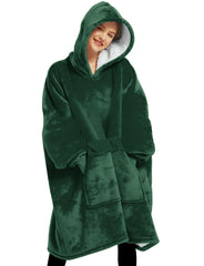 KFUBUO vue face du hoodie émeraude montrant coupe oversize et capuche chaude