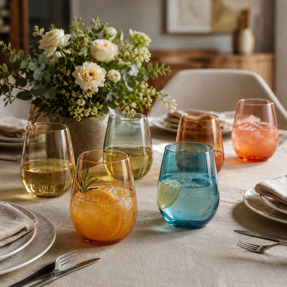Khen verres en décoration buffet apportant touche élégante durable