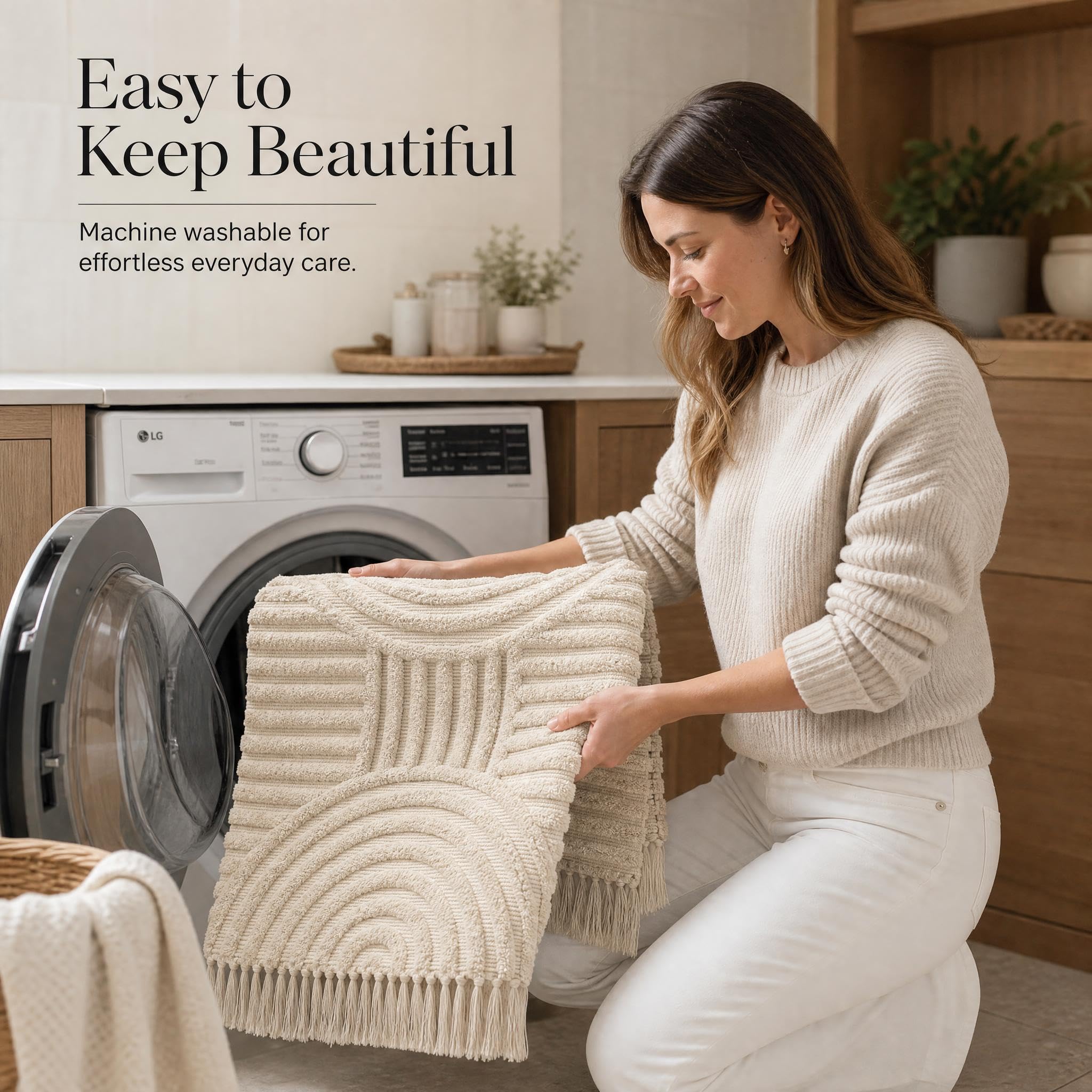 KIBAGA tapis à côté d'un mètre illustrant la taille 2x3 ft