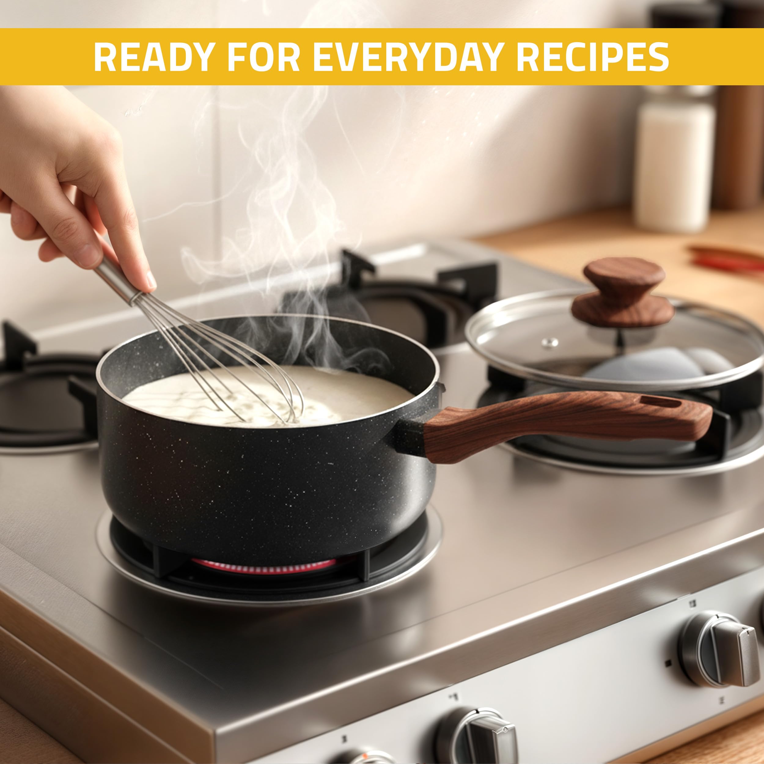 KICHLY casseroles avec couvercles conservant l'humidité et mijotage