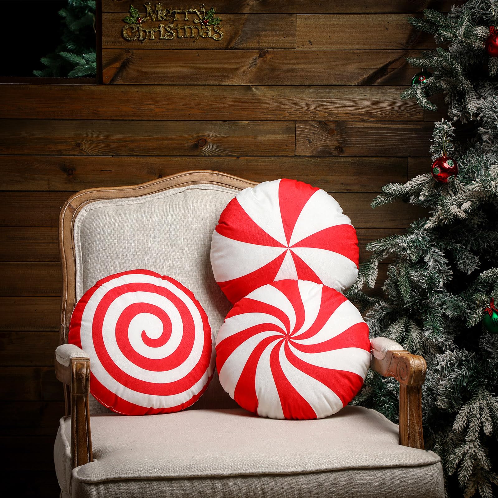 Kigley coussin candy cane face avant apportant décoration festive