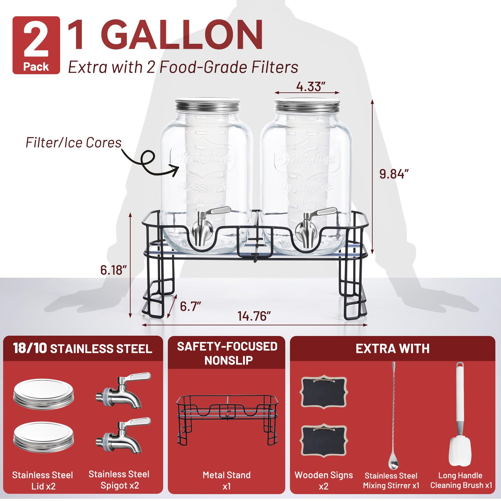KIKCOIN insert filtre en PP alimentaire retenant pulpe et glaçons sans boucher