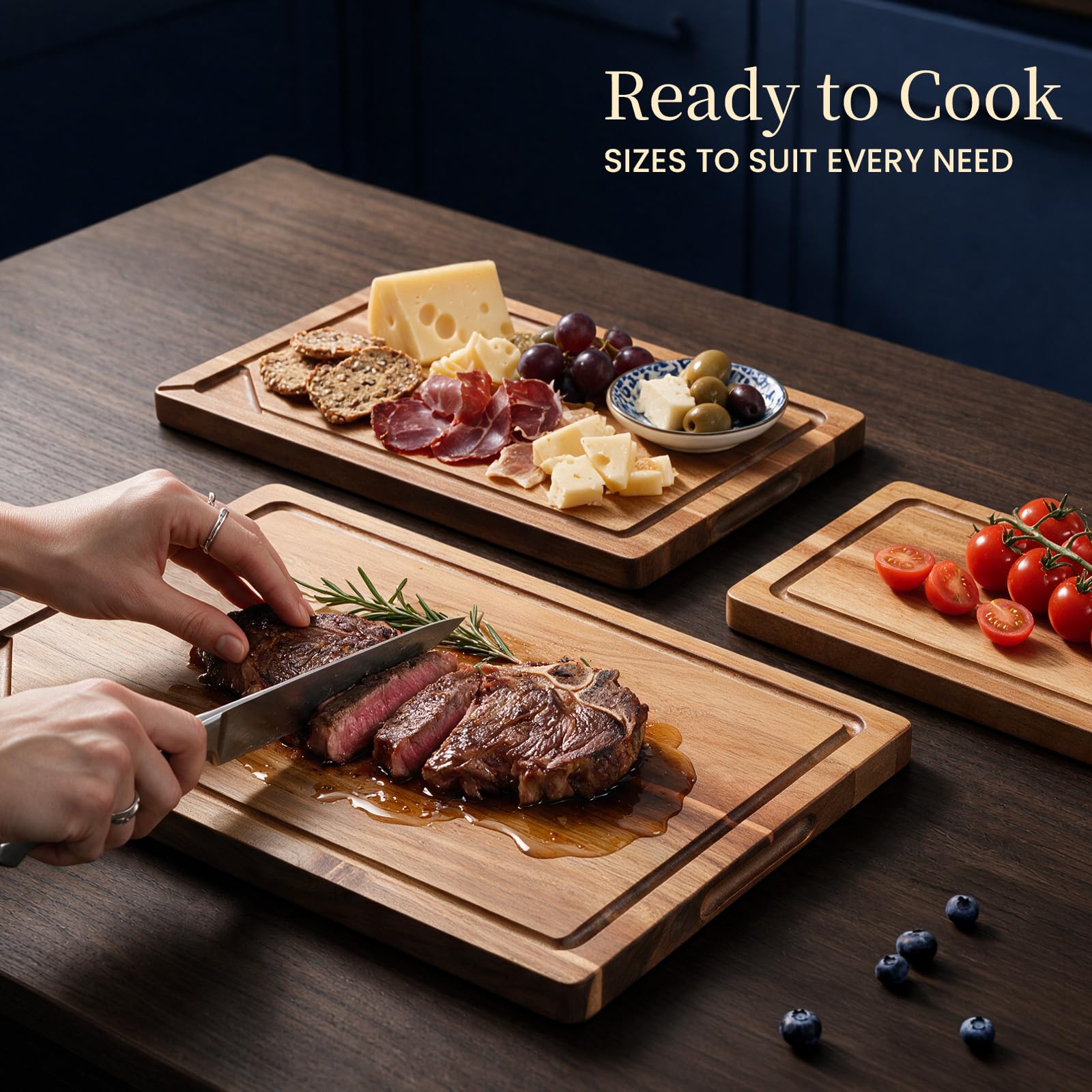Kikcoin trio de planches trois tailles pour tâches distinctes en cuisine