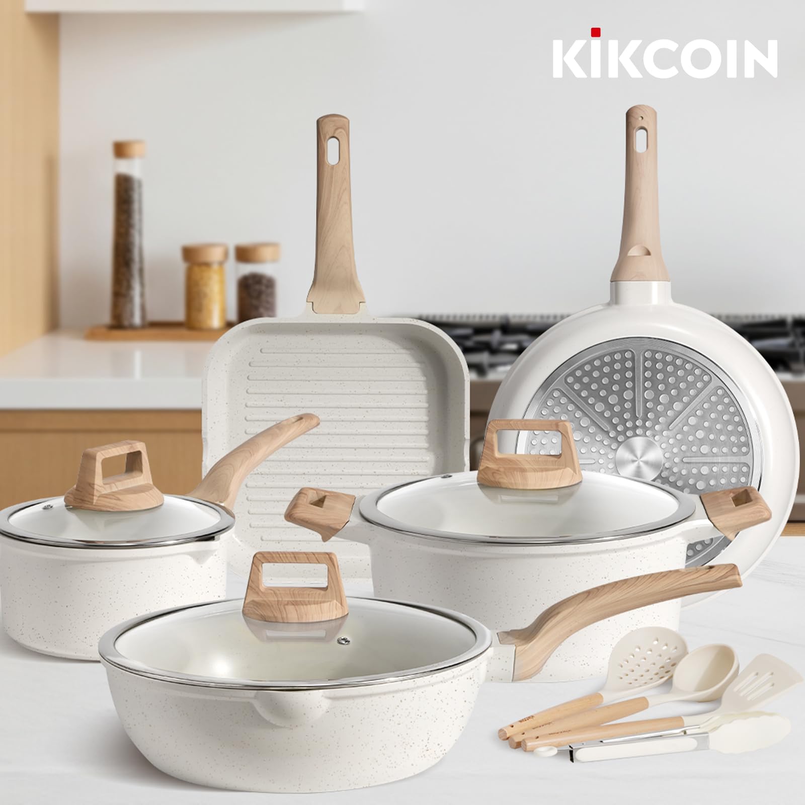 Kikcoin poêle utilisée sur plaque induction chauffe uniformément
