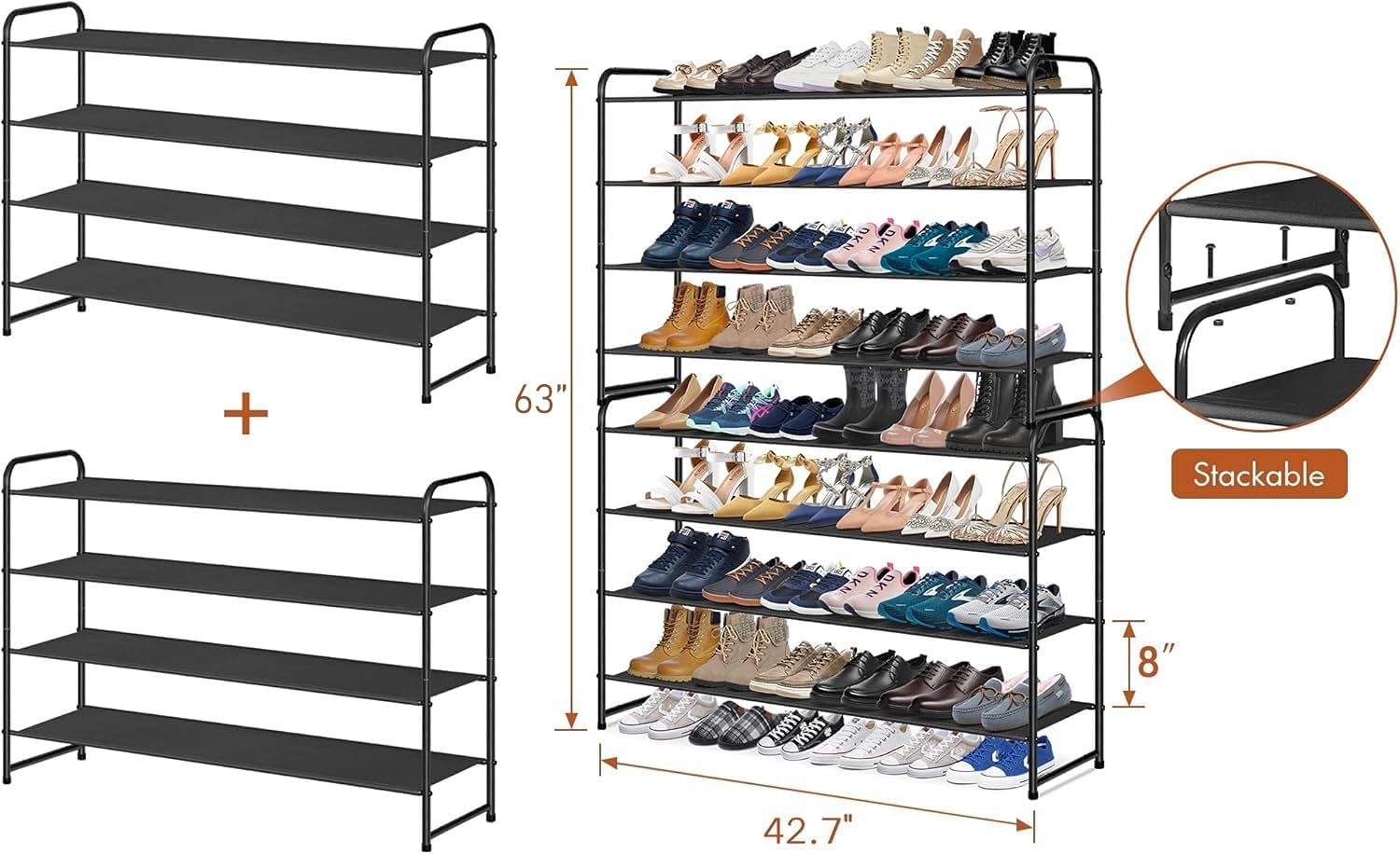 KIMBORA rack installé dans une entrée, organise chaussures quotidiennes