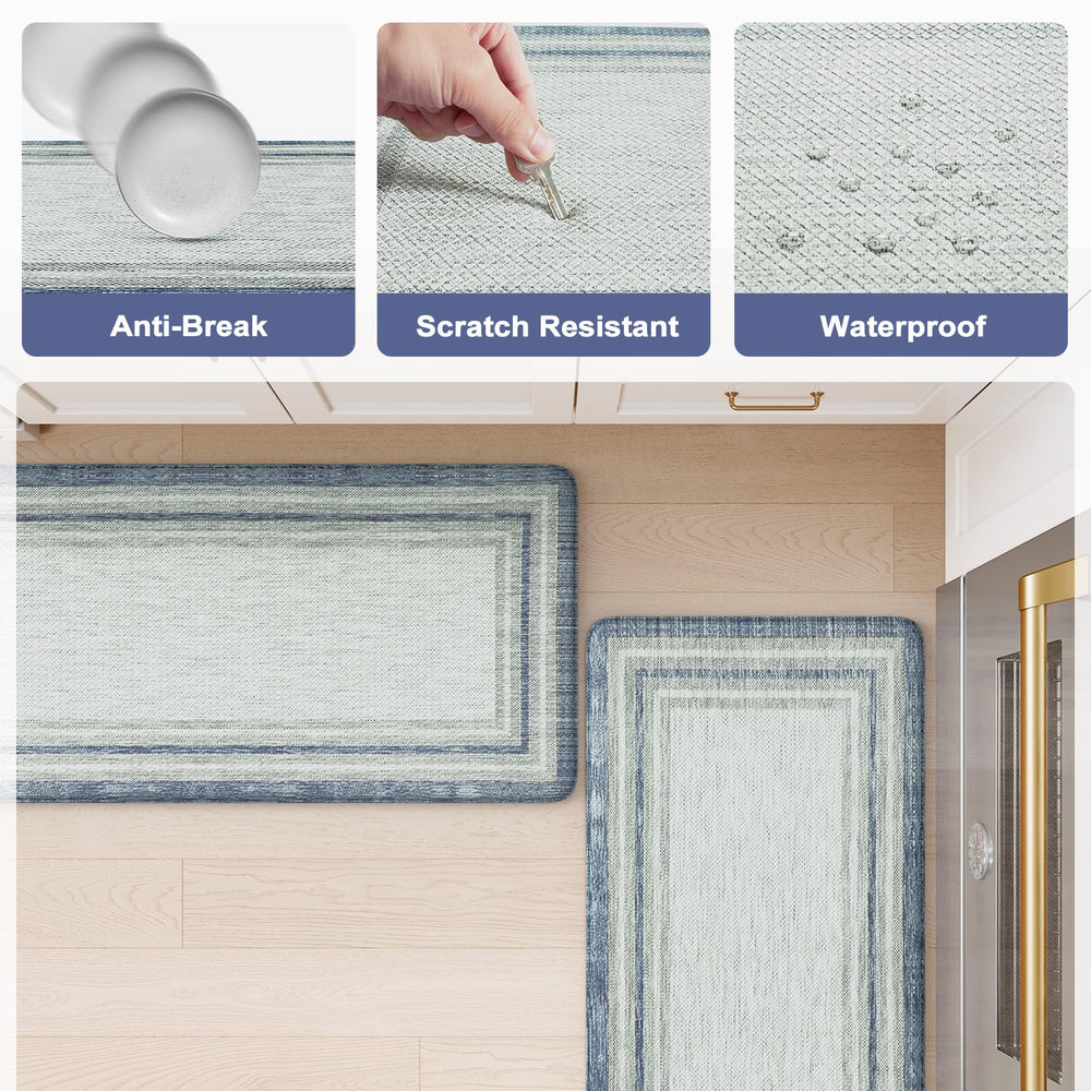KIMODE détail motif géométrique bleu et gris décoratif et moderne