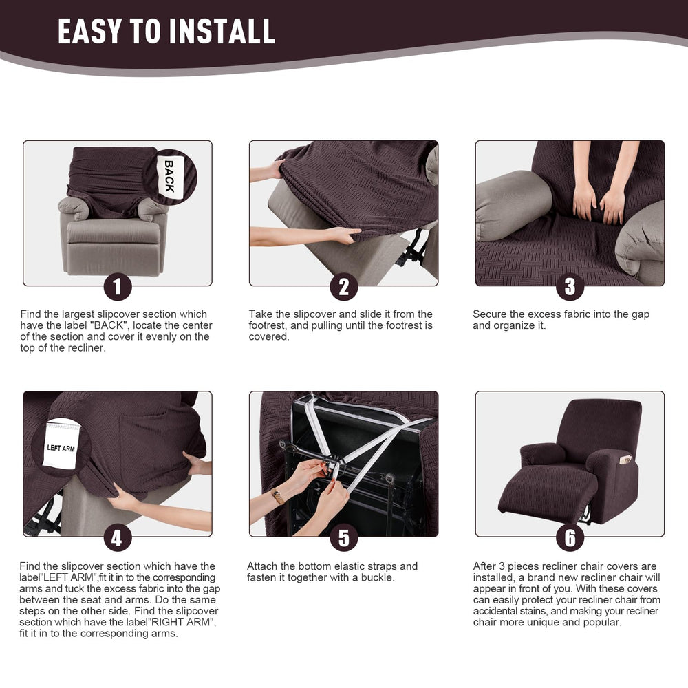 KinCam sangles et élastiques sous fauteuil pour fixation sûre