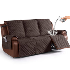 KinCam housse recto pour canapé 3 places chocolat offrant protection esthétique