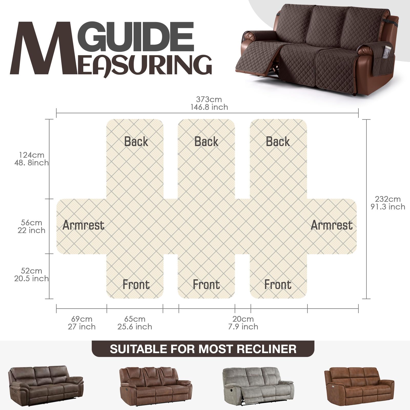 KinCam housse dans salon stylé chocolat protégeant mobilier et décor