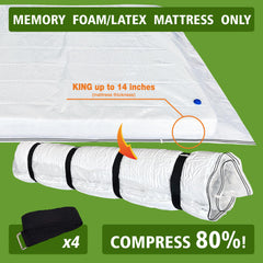 King Mattress Vacuum Bag gros plan matériau 7 couches pour protection renforcée