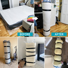 King Mattress Vacuum Bag matelas compressé chargé dans SUV pour transport facilité