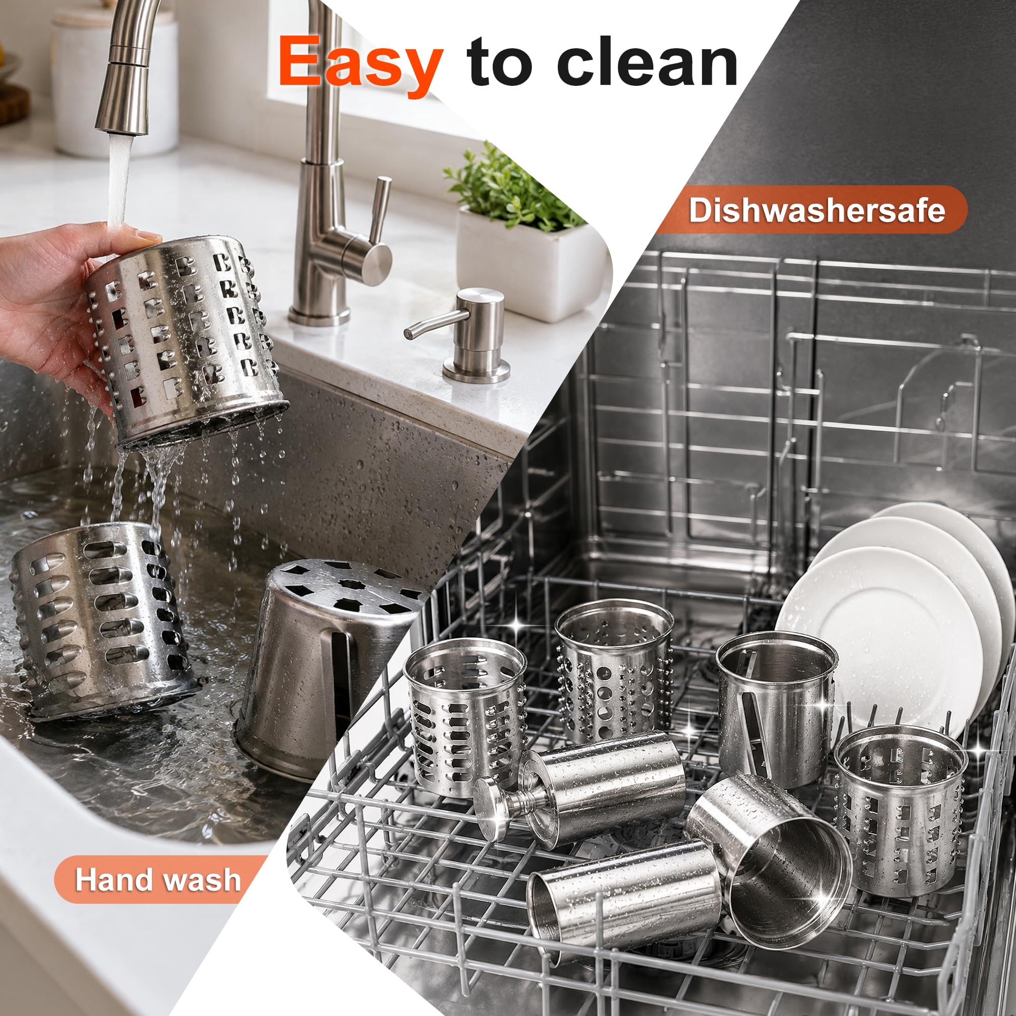 KINGEAGLE pièces inox au panier supérieur du lave-vaisselle pour nettoyage facile
