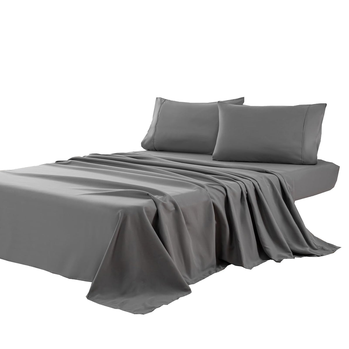 Kingnex drap plat face avant gris montrant la taille et finition douce