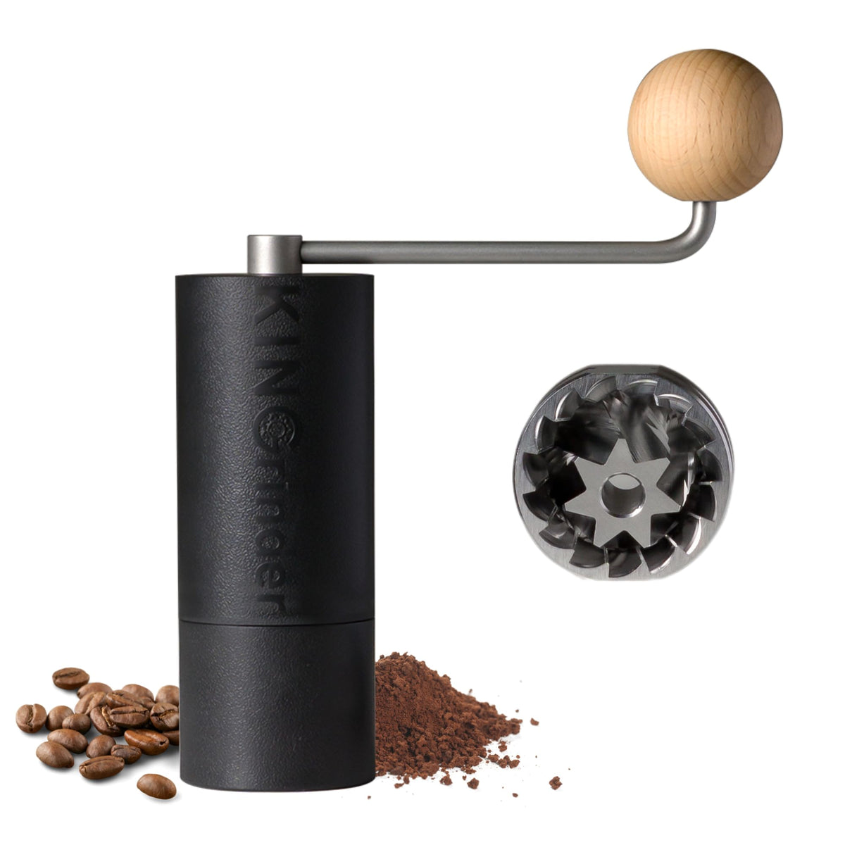 KINGrinder P2 vue avant montrant design ABS portable et prise en main facile