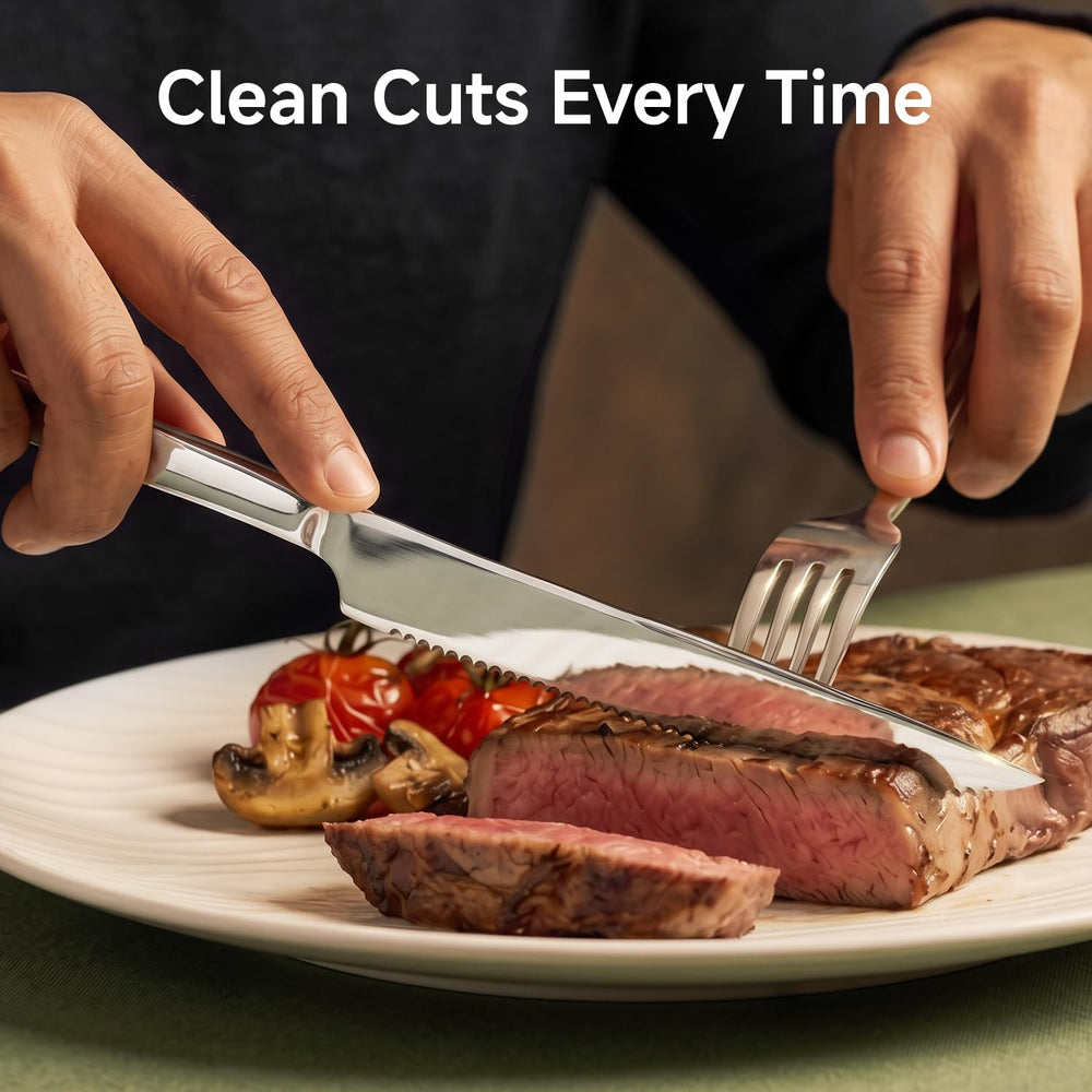 KINGSTONE lame de couteau à steak tranchante facilitant la découpe