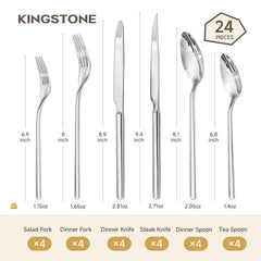 KINGSTONE gros plan lame couteau à steak, coupe précise assurée