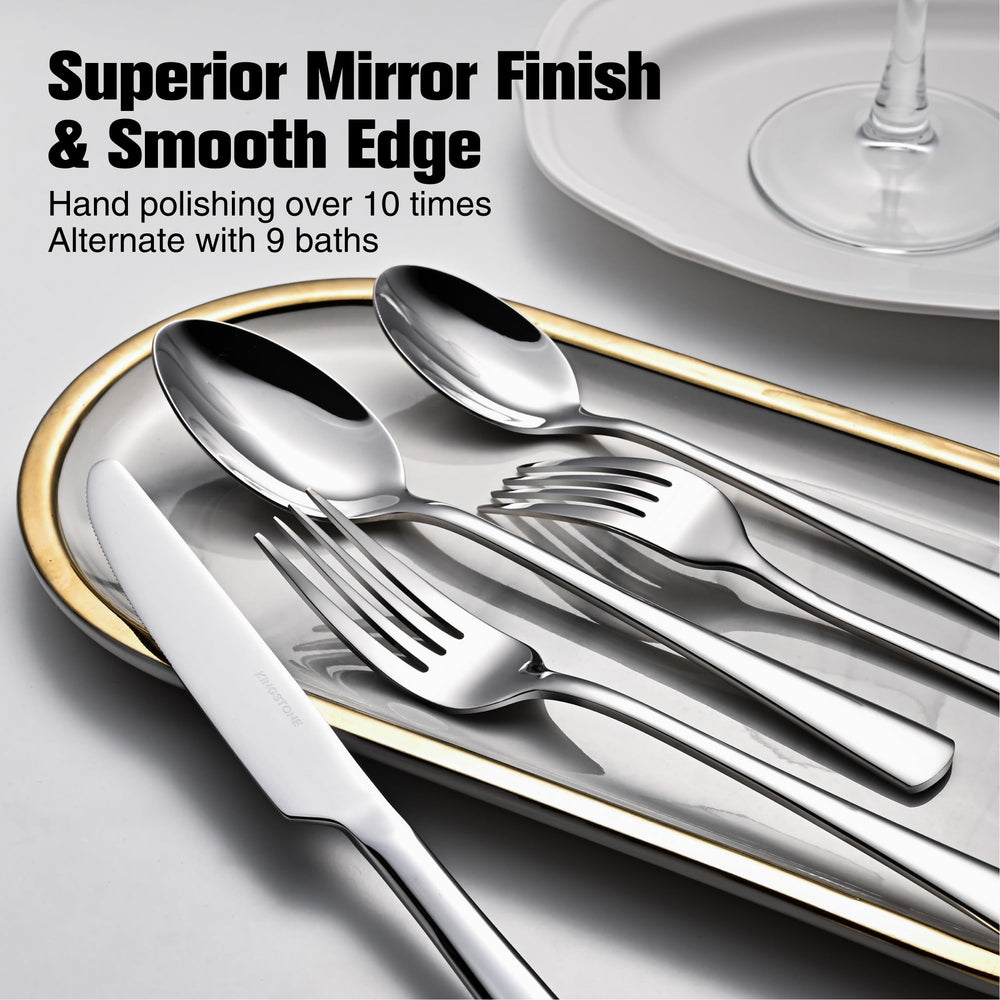 KINGSTONE couteaux de table affichant lame et équilibre pour découpes sûres
