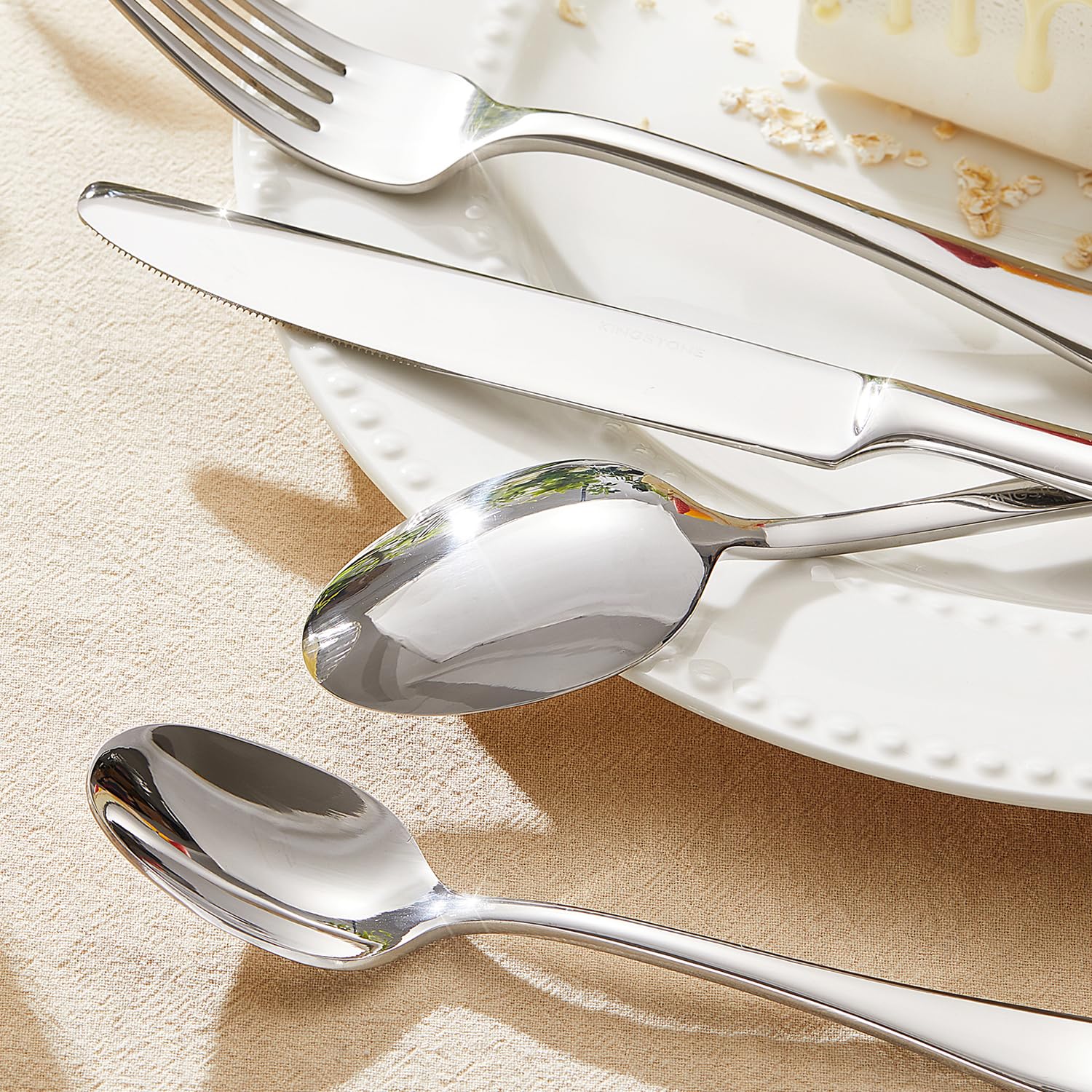 KINGSTONE cuillère à soupe tenue en main, ergonomie et équilibre