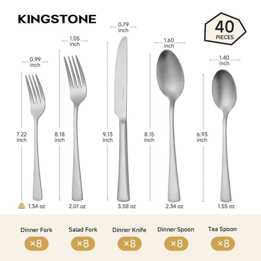 KINGSTONE couverts en situation de repas montrant durabilité et esthétique