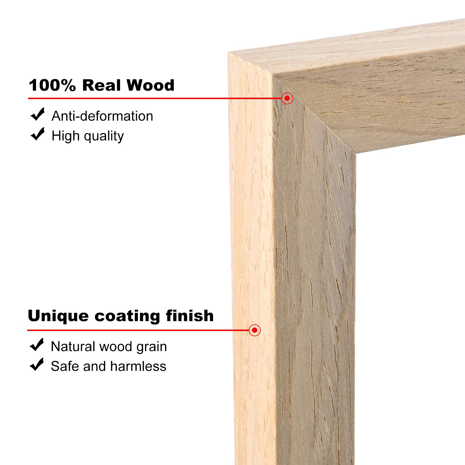 KINLINK gros plan veinage bois naturel montre texture durable