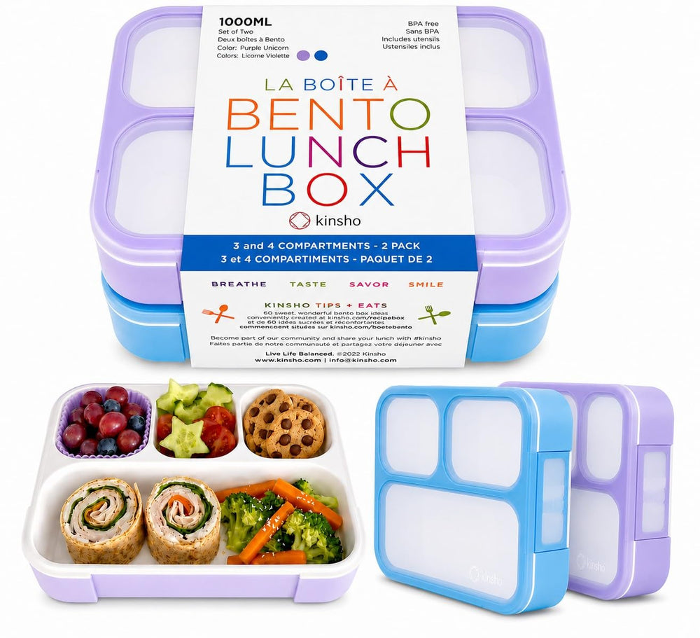 kinsho boîte bento vue de face présentant fermeture sécurisée et design pratique