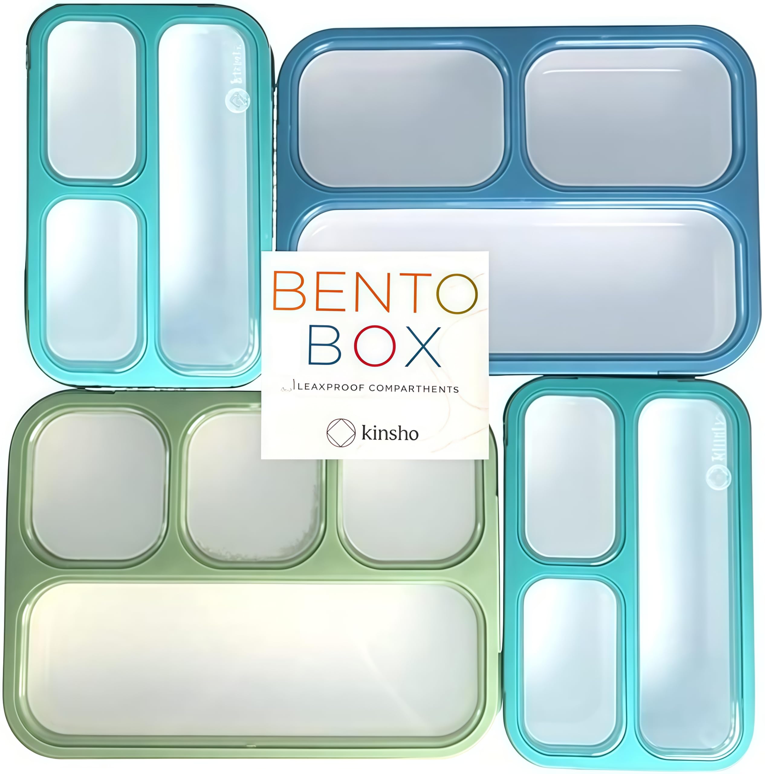 kinsho vue avant du pack familial montrant boîtes bleue et verte pratique