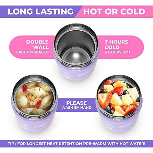 kinsho thermo rempli de pâtes montrant portion enfant, conserve chaleur pour repas scolaire
