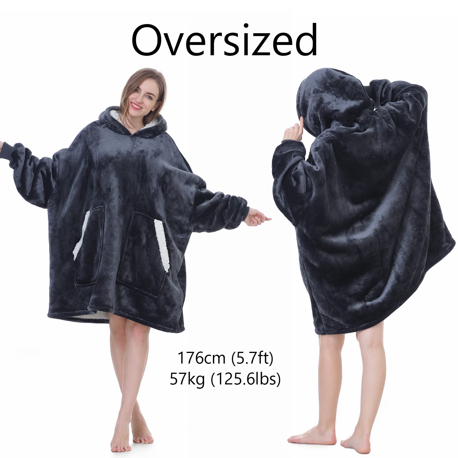 Kipswiza capuche sherpa douce visible pour chaleur et protection
