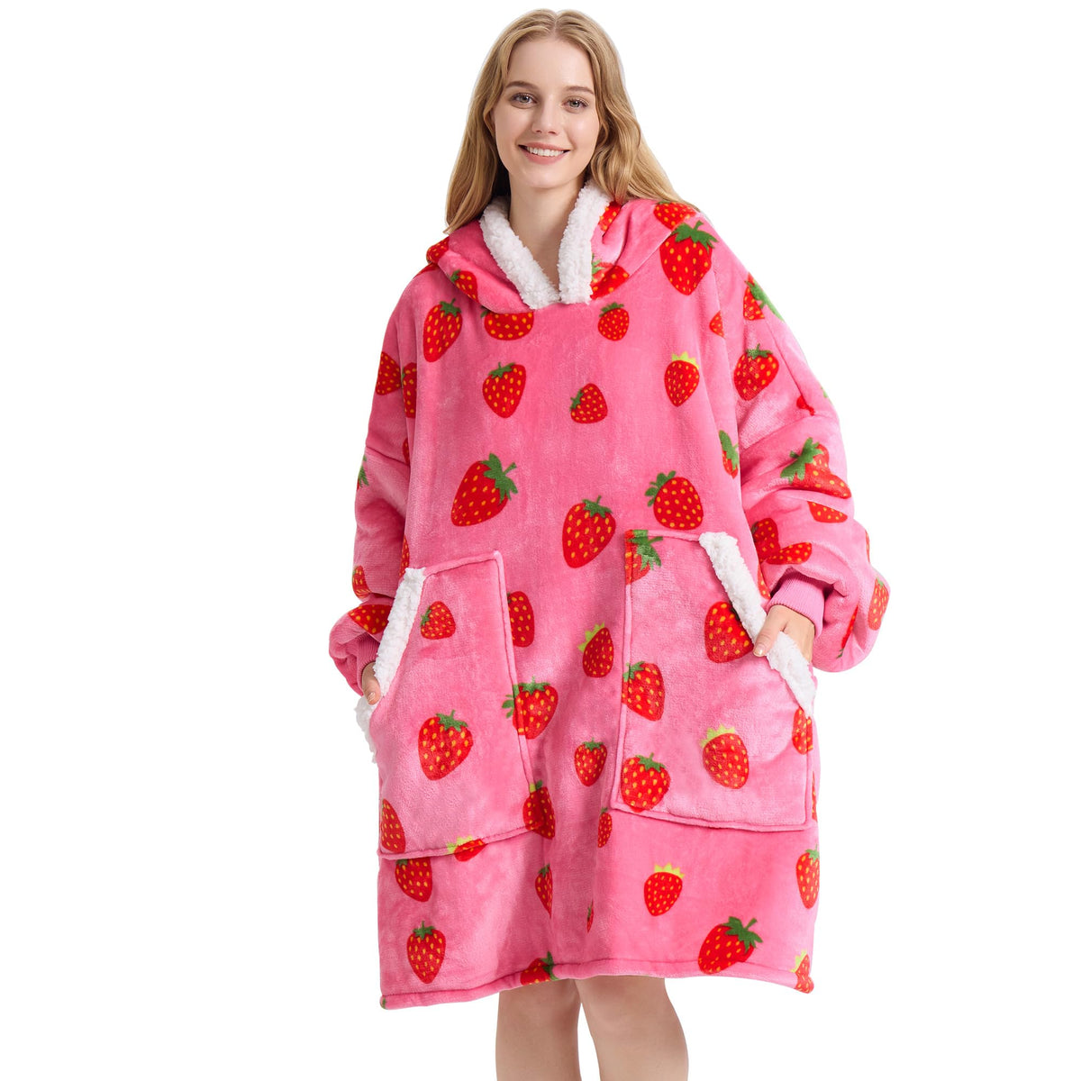 Kipswiza face avant rose fraise montrant coupe oversize et confort