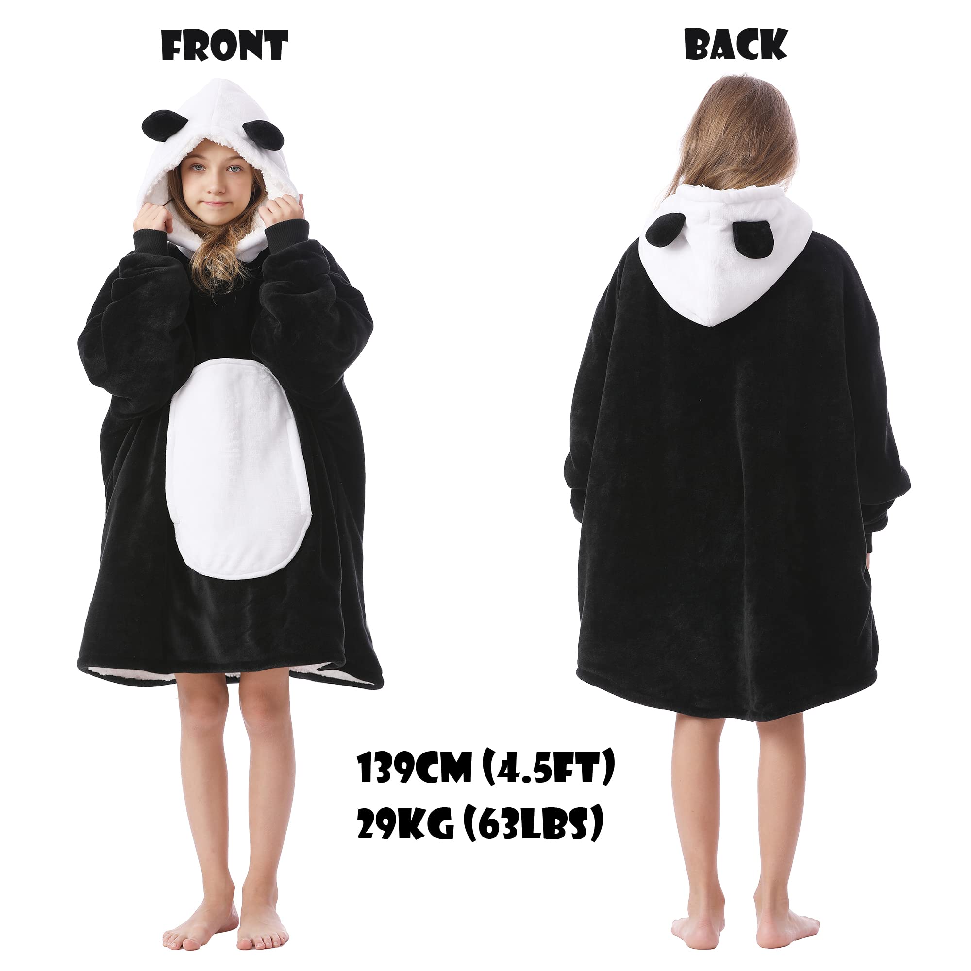 Kipswiza panda capuche à oreilles pour look ludique et chaleur