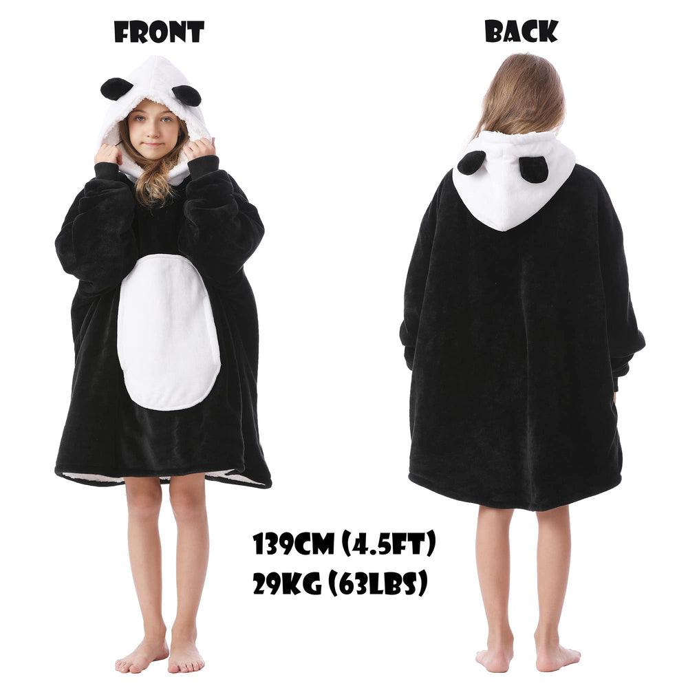Kipswiza panda capuche à oreilles pour look ludique et chaleur