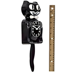 Kit Cat Klock gros plan yeux mobiles montrant animation et charme vintage