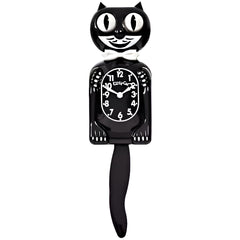 Kit Cat Klock face avant Classic Black Small montrant design noir et attrait décoratif