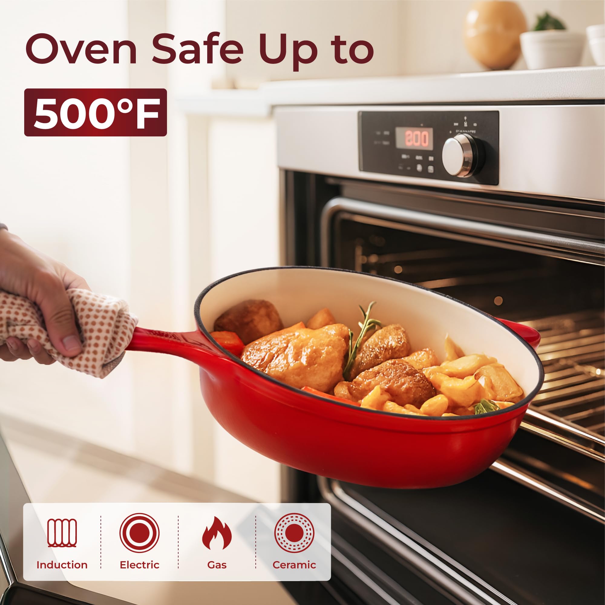 Kitchen Academy wok avec couvercle conservant humidité et saveurs