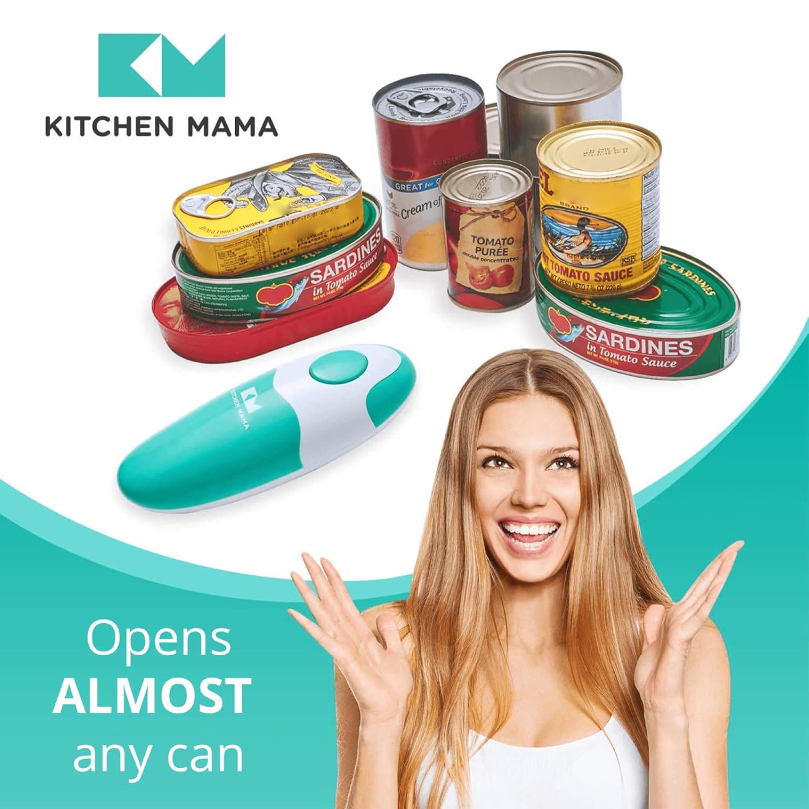 Kitchen Mama comparaison d'échelle avec une conserve pour voir la taille