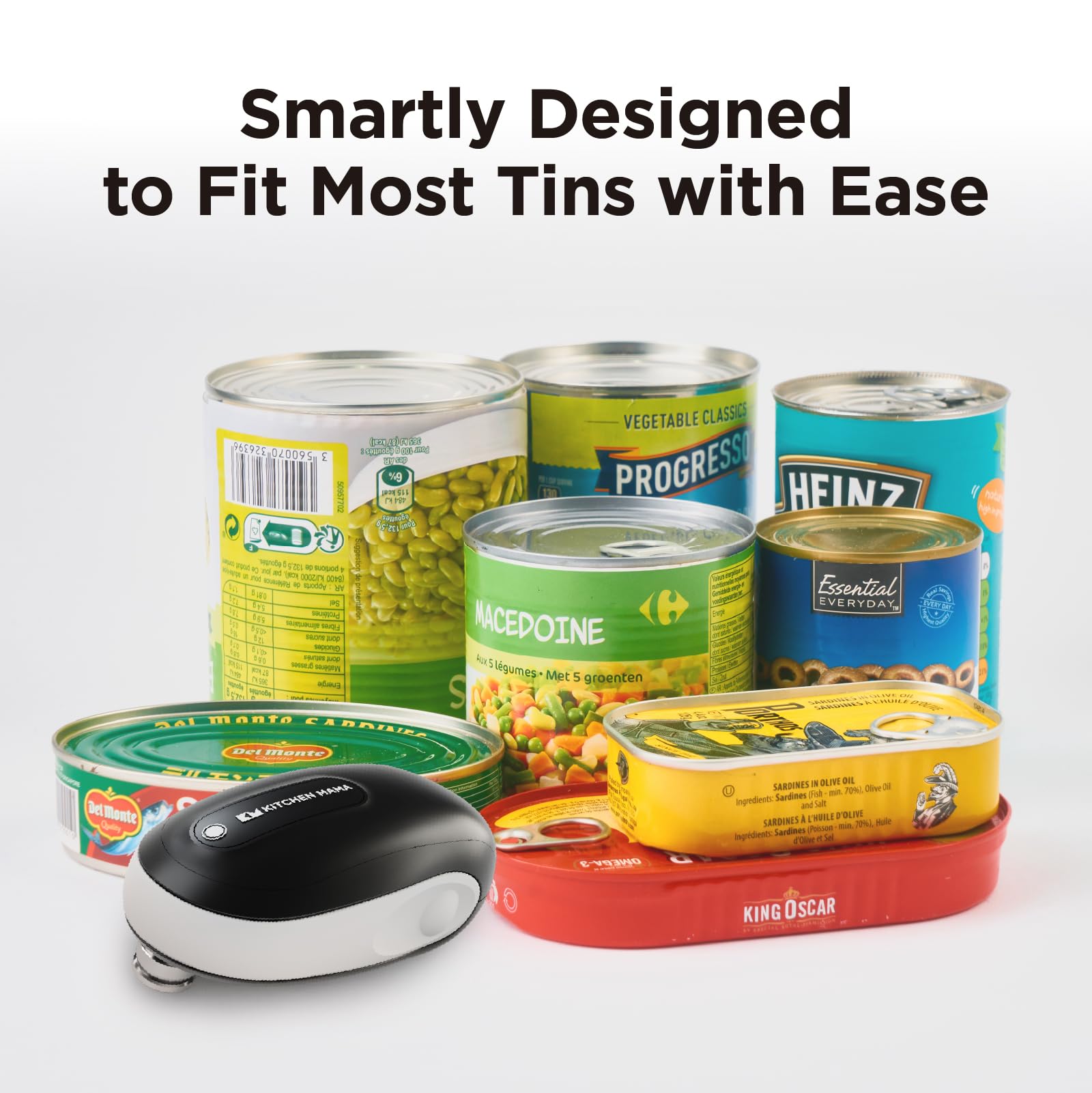 Kitchen Mama produit avec emballage et accessoires indiquant ce qui est inclus