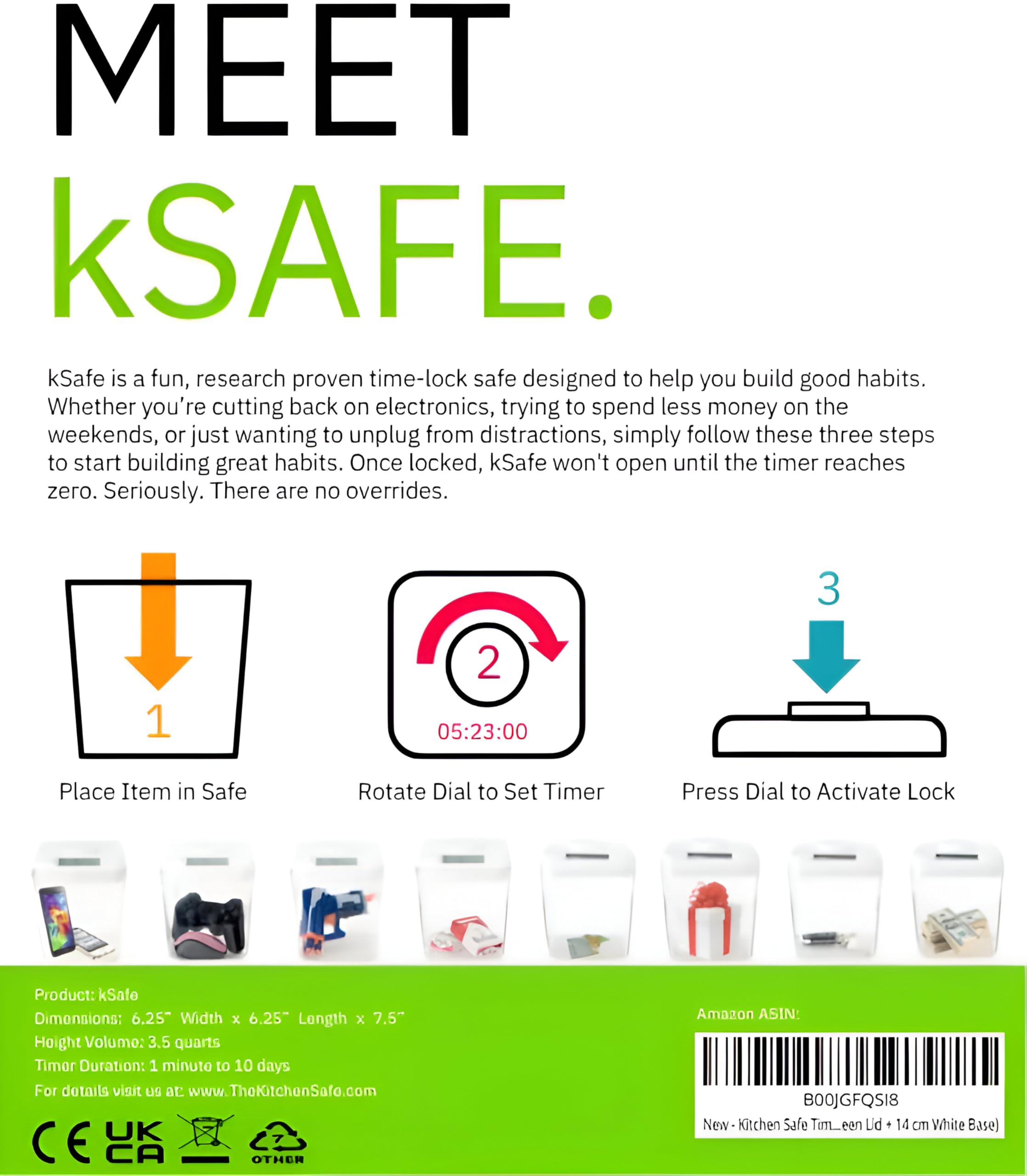 Kitchen Safe K-Safe en situation cuisine, encourage meilleures habitudes quotidiennes