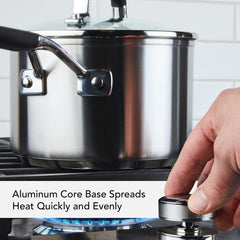 KitchenAid intérieur avec repères de mesure gravés facilitant les dosages précis