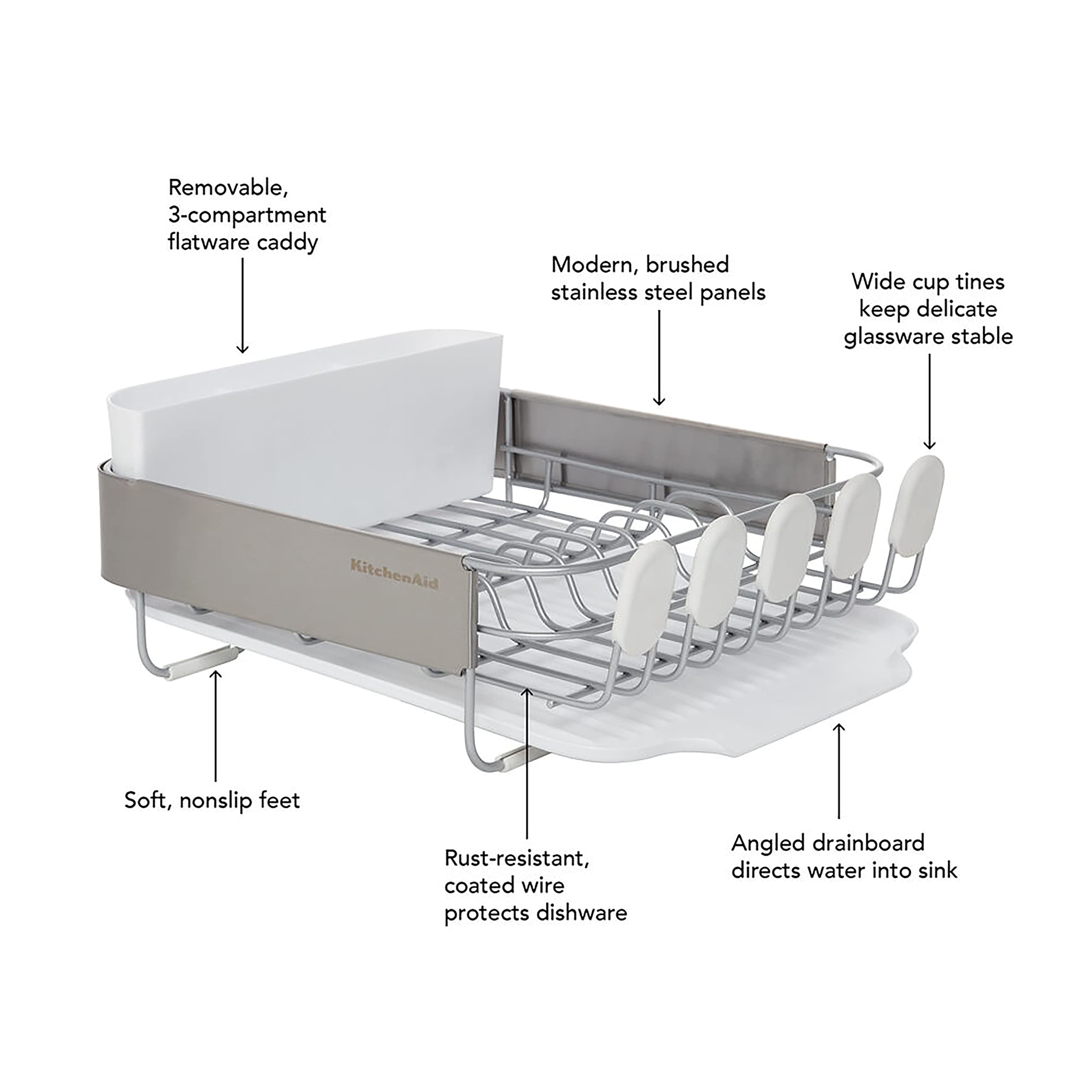 KitchenAid vue latérale montrant capacité et structure robuste